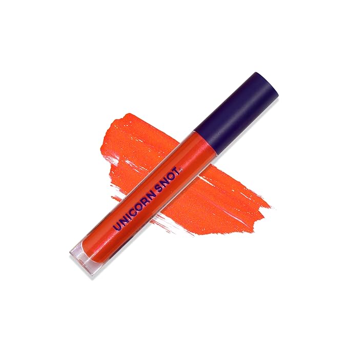 UNICORN SNOT Liquid Metal Lip Paint | Intense Pigment, Non-drying, Metallic Lip Color Makeup for Holiday, Stocking Stuffers, Christmas Gift | Vegan & Cruelty-free Lip Makeup - LAVA (Fiery Red)