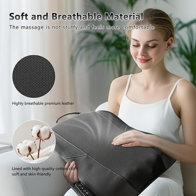 DEITY Back Massager for Pain Relief Deep Tissue, Ultrathin Rolling Up and Down Full Back Massage with Heat, 4D Shiatsu Kneading, Shoulder Massager, Gift for Families Friends Christmas