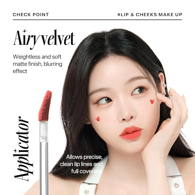 Nature Republic Light on Velvet Tint (03 FRESH TANGERINE) | High Pigment, Weightless Lip Tint with Velvety Matte Finish, Smooth Texture, Non-Sticky Formula, Stocking Stuffers