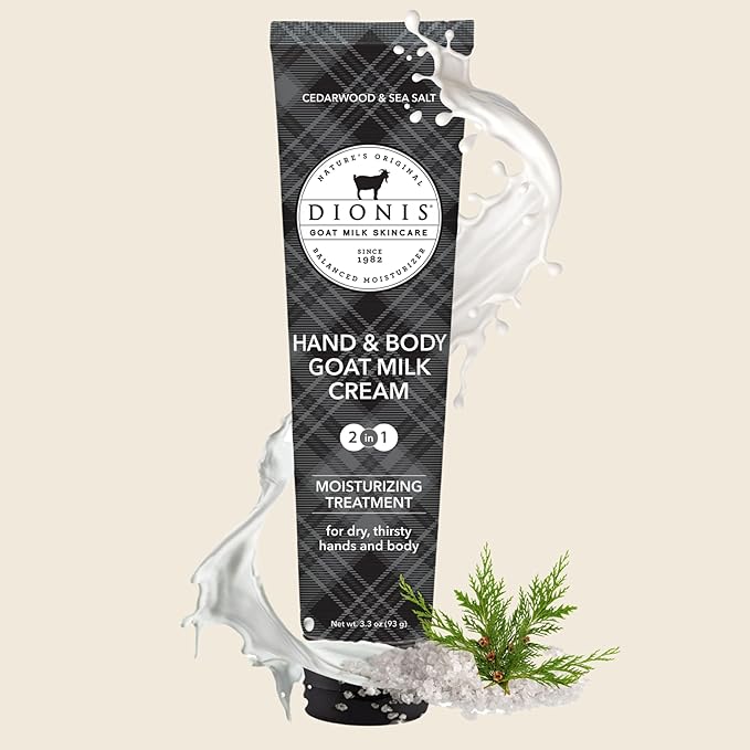 Dionis Goat Milk Hand & Body Cream Cedarwood & Sea Salt 3.3oz (Pack of 1)