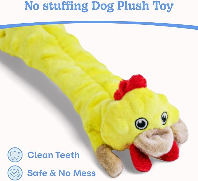 SHARLOVY Dog Squeaky Toys 5 Pack, Bubble Plush Puppy Teething Pet Toys, Crinkle No Stuffing Animals Dog Toy, Doggies Chew for Large Small Medium Breeds