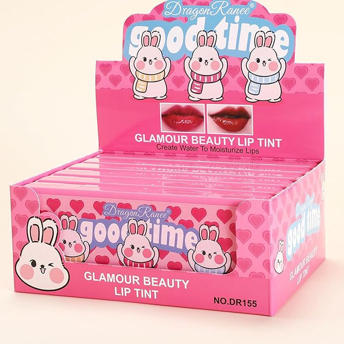 Eakroo 10 Colors Lip Tint Stain Set, Korean Lip Gloss Watery Lip Stain Moisturizing Mini Liquid Lipstick Set, Blush for Cheeks, Lipstick for Women, Non-Stick Cup, Long-Lasting, Vivid Color (Set B)
