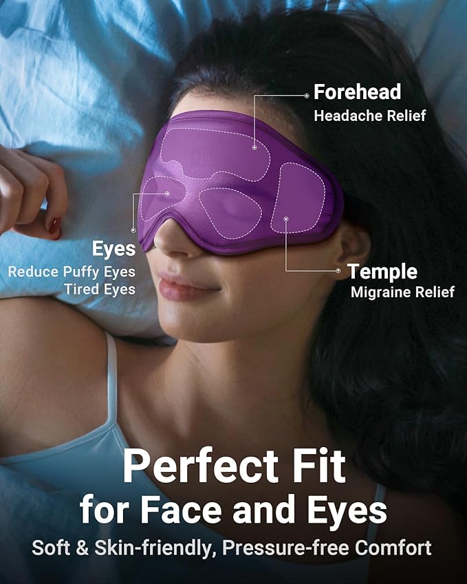 Cooling Eye Mask for Puffy Eyes: Fsa Eligible Items Hsa, Ice Eye Pack for Migraine After Surgery Relief - Reuable Cold Compress for Headache Puffiness - Comfortable Perfect Fit Gel Sleep Mask