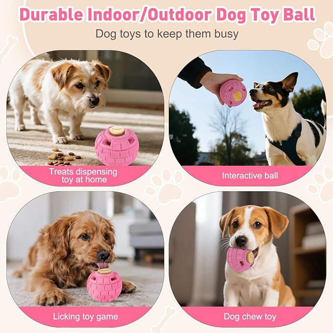 Interactive Dog Frozen Treat Toys, Dog Puzzle Enrichment Ball