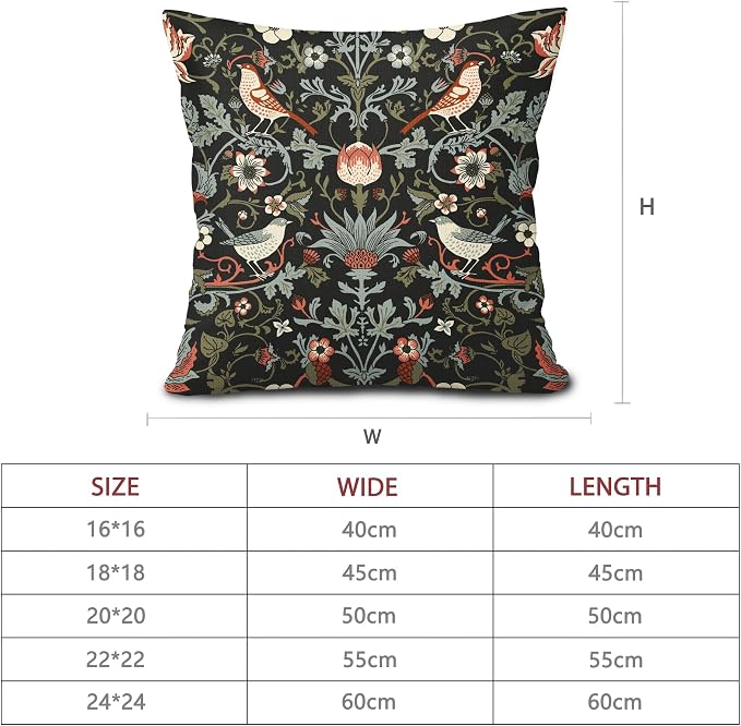 Chinoiserie Floral Bird Colorful Pillow Covers 22X22 in Set of 2 Orange Sage Green Pimpernel Flower Throw Pillow Cases Vintage Art Pillow Covers Modern Home Decor for Couch Patio Sofa Porch