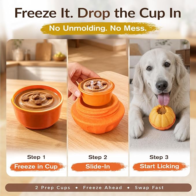 KADTC L, 3-in-1, Frozen Treat Dog Toy & Kibble Dispenser & Chew & Lick Toy