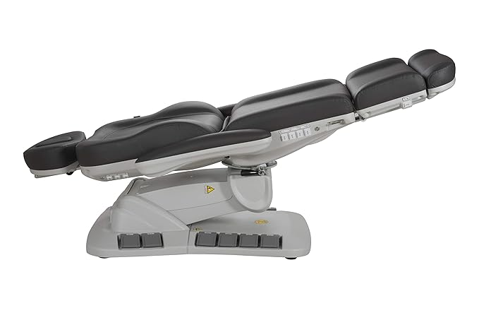 Silver Fox - Facial Chair for Esthetician, Electric Spa Treatment Chair with 4 Motors, Professional Beauty Bed, Adjustable Salon Treatment Table with 240° Rotation - 2246EB, Gray
