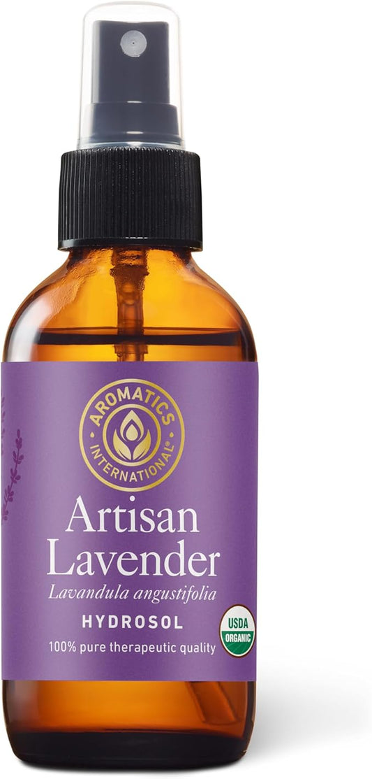 Aromatics International Lavender Artisan Hydrosol 100ml | Sweet Woodsy Fresh Natural Floral Aromatic Mist for Home, Body & Daily Use