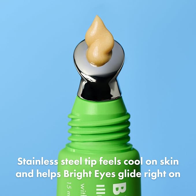 HERO COSMETICS Bright Eyes Illuminating Eye Cream - Reduces the Look of Dark Circles With Multiple Applications - Featuring a Stainless Steel Tip for a Cooling Effect (0.5 fl oz)