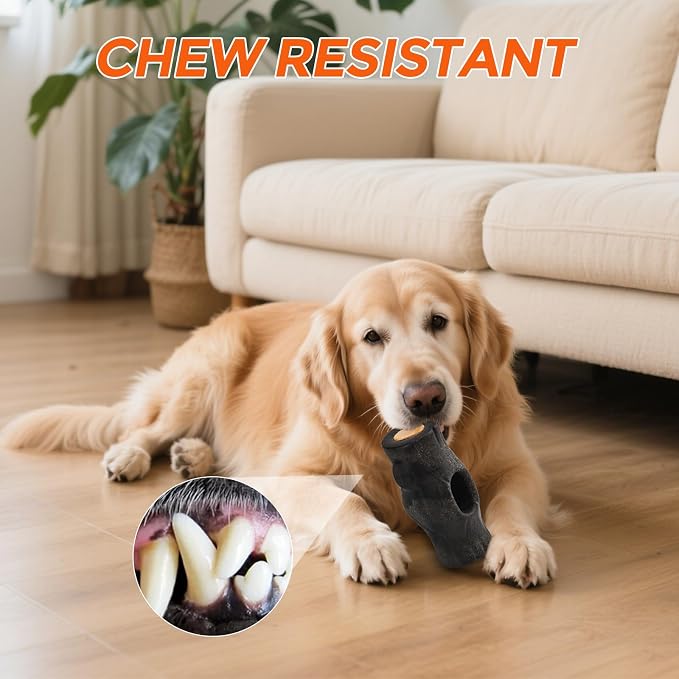 AUSCAT Dog Enrichment Toys, Dog Frozen Treat Toys to Keep Them Busy, Interactive Dog Toys for Aggressive Chewers, Stump Shape