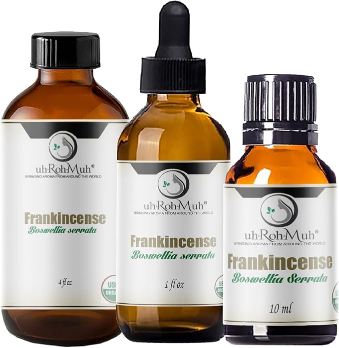 Organic Frankincense Serrata Essential Oil - Steam Distilled Boswellia Serrata Oil, Warm Woody Aroma, Base Note Essential Oil for Aromatherapy, Skincare and DIY Cosmetic Blends - 10 ml