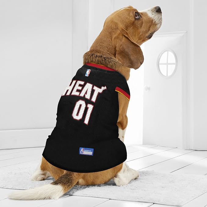 Pets First HEA-4047-XL Miami Heat Basketball Mesh Jersey