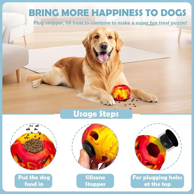 Dog Chew Toy, Large Frozen Treat Dispenser Reduces Pet Boredom