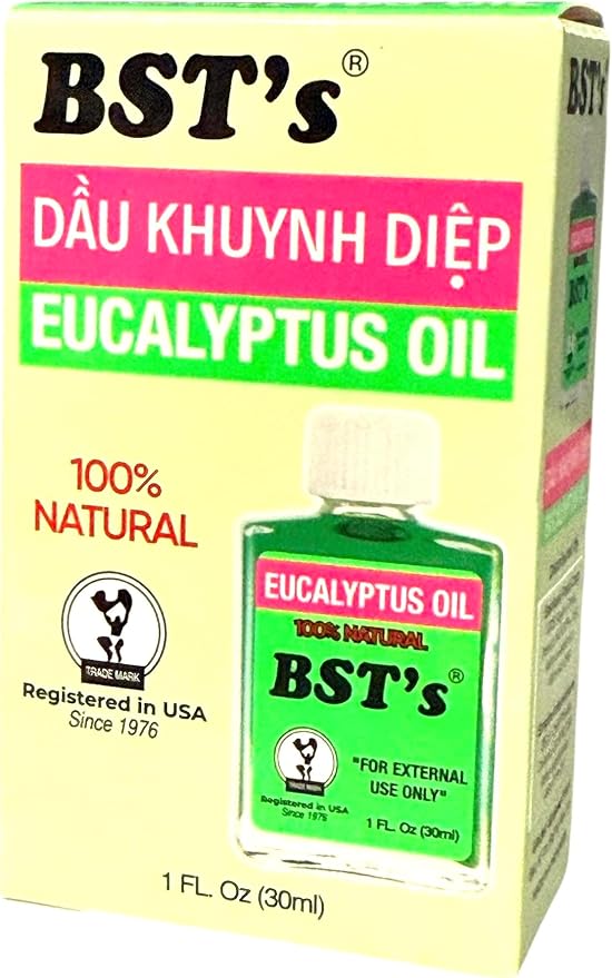 Combo - Rhino Nano Essential Oil and Eucalyptus Essential Oil - Dau Con Te Giac Cong Nghe Nano va Dau Khuynh Diep - Product of USA
