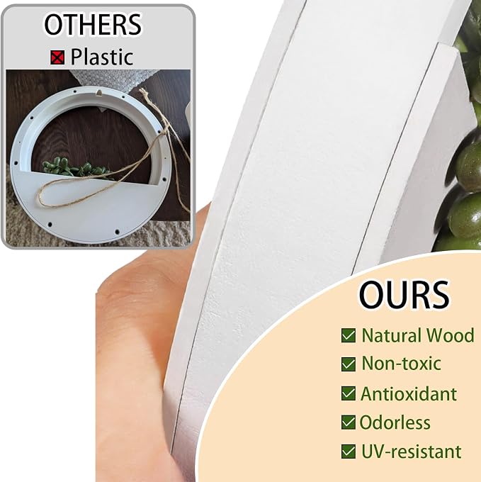 2pcs Artificial Succulents Hanging Plants 12.2'' Fake String of Pearls in Pot with 8.3'' Lanyard for Indoor Outdoor Wall Decor.