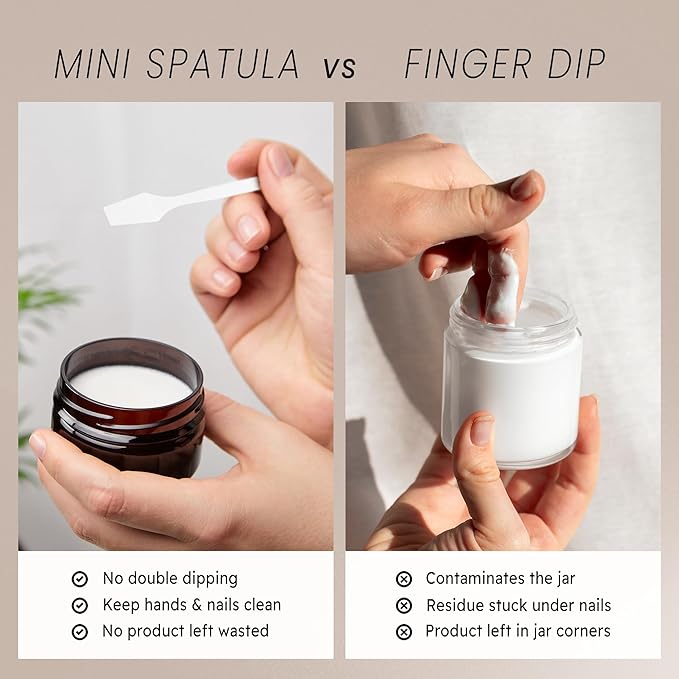 PANA (200 Pieces of White Color Cosmetic Make Up Disposable Plastic 2.5" Spatulas Skin Care Facial Cream Mask Spatula