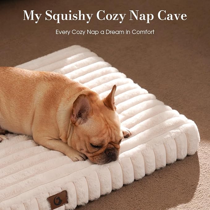 Extra Large Dog Bed Orthopedic Foam with Waterproof Lining | Egg crate foam for joint support. Soft plush surface. Non-slip bottom. Removable & machine washable cover. OEKO-TEX certified