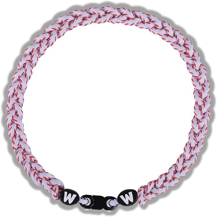 Premium 18inch Baseball Necklace w/Nylon Tri-Braided Rope Tornado Design