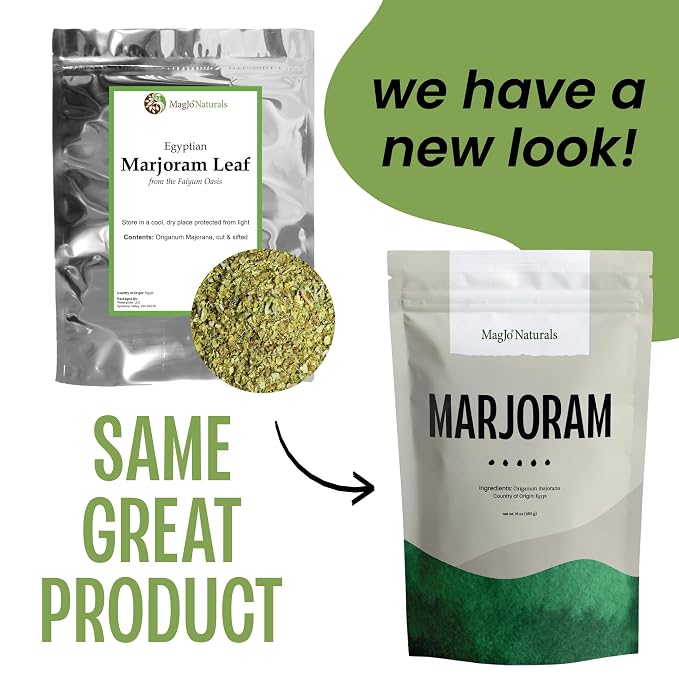 MagJo Naturals Marjoram Leaf, Cut & Sifted | 1 lb. Bulk Bag | Origanum majorana L.