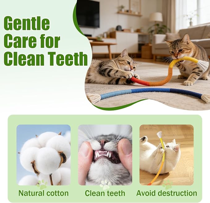 Retro Shaw Catnip Cat Toys Chew Ropes, for Indoor Cats Chew Kicker, 23.6"