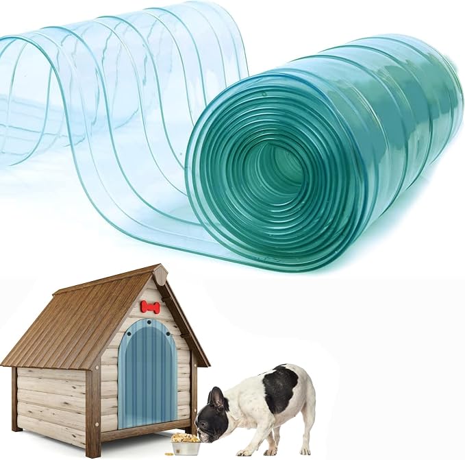 Dog Door Replacement Flaps,Doggy Door Flap, Safe Plastic Vinyl Strip for DIY,Easy to Cut & Install, 7.1 in x 4.9 ft