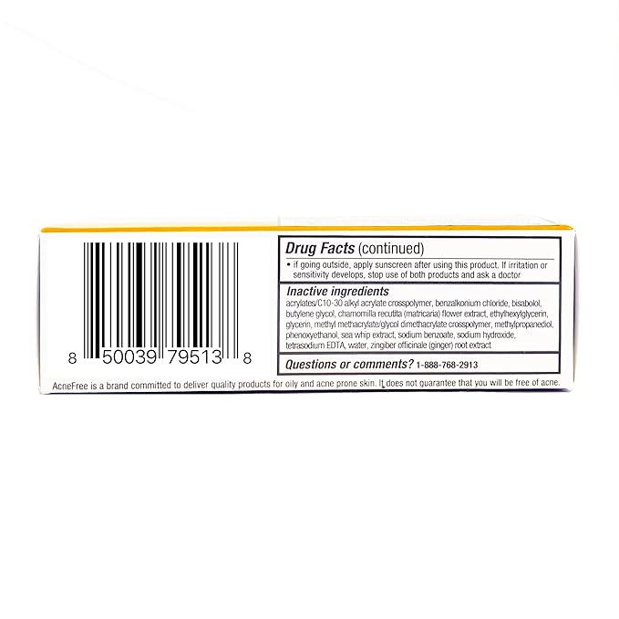 AcneFree Terminator 10 Acne Spot Treatment with Benzoyl Peroxide 10% Maximum Strength Acne Cream Treatment, 1 Ounce - Pack Of 1