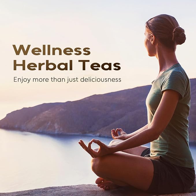 FullChea - Mushroom Blend Tea Bags, 50 Count, Mushroom Blend Herbal Tea | Mushroom blend tea, lion’s mane, reishi, chaga & licorice root, Non-GMO, caffeine-free, earthy mild flavor, gentle digestion