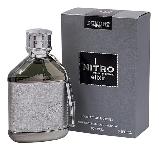 Dumont Nitro Elixir 3.4 Fl Oz Extrait De Parfum for Men – Bold Elegant Sensual Fragrance – Premium Long Lasting Scent