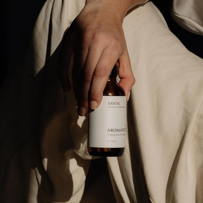 AromaTech Santal Aroma Essential Oil Blend: Luxury Hotel Inspired Aromatherapy with Amber, Vanilla, Cedar & Sandalwood for Ultrasonic Diffusers (16 Fl Oz (Pack of 1))