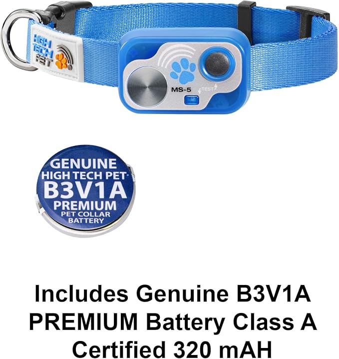 Genuine MS-5® Designer Series Automatic Pet Door Collar Tested & Certified by High Tech Pet for Dogs and Cats - Complies with Power Pet Door Performance Warranty, Waterproof (Blue, Dog)