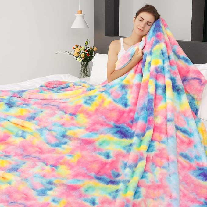MUGD Lightweight Blanket Fleece Big Blanket Fuzzy Throw Blanket for Bed King Size