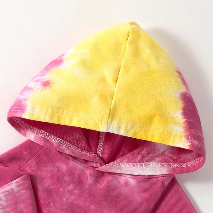 Dog Cotton Tie dye Hoodie Colorful Pullover Sweatshirts Soft and Stretch Pets Clothes Hooded for Large Dogs(Colorful XL)