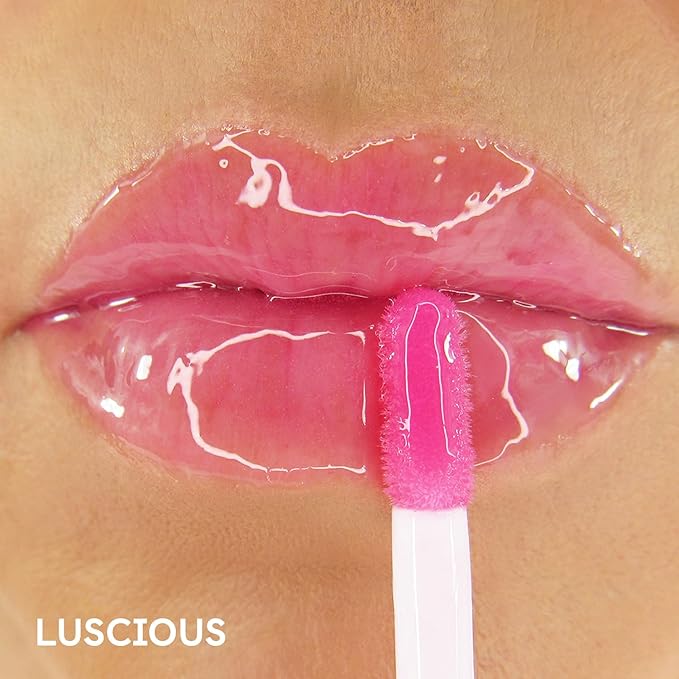 Winky Lux Luscious Barely There Sheer Tinted Lip Oil - Hydrating Lip Gloss Tint, Cool Pink Glossy Lip Balm, Juicy Non Sticky Long Lasting Formula, Infused with Jojoba Oil & Soft Vanilla Scent