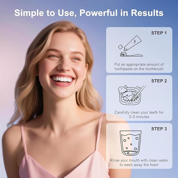 Niacinamide Whitening Toothpaste, Kimralur Triple Whitening Intensive Niacinamides Toothpastes, Fluoride-Free Formula is Suitable for Sensitive Teeth (1)