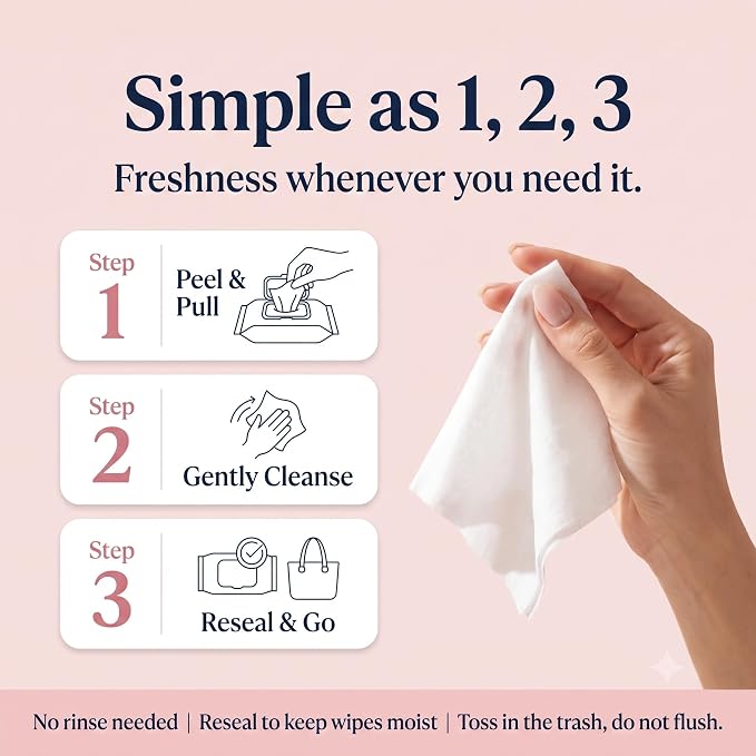 Luvena Soft Feminine Wipes for Women Cucumber Scented 25 Count Pack of 1 | pH balanced hypoallergenic cleansing cloths with aloe vera and natural enzymes, dermatologist tested and paraben free