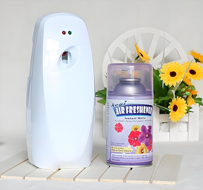 Automatic Diffusers, Battery Operated Scent Dispenser Wall Mount & Tabletop Aromatherapy Sprayer, Adjustable Spray Frequency Air Freshener for Home Bathroom Office Hotel(2 Pack)