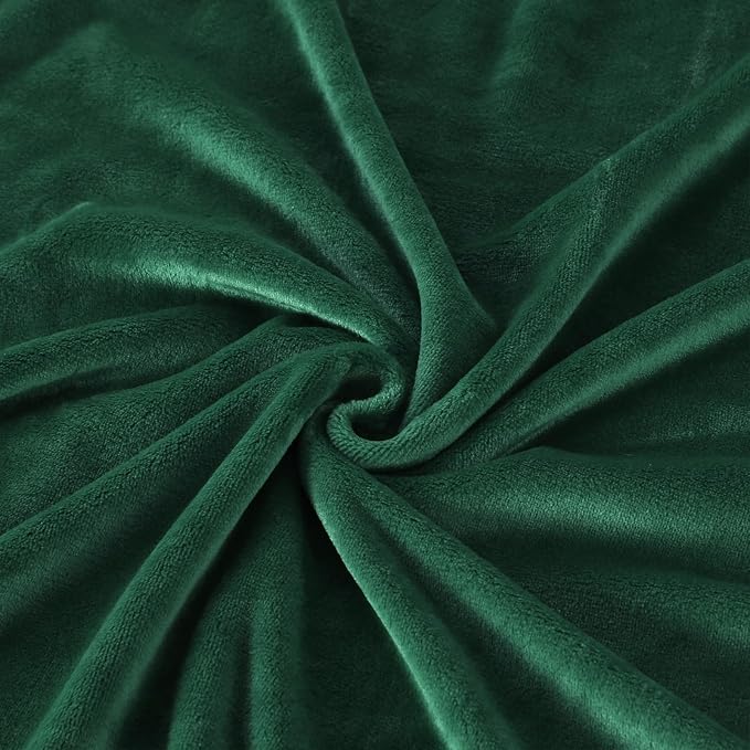 TASTHROW DarkGreen Throw Blanket 50x60 Inches | Soft Plush Cozy Fleece Flannel Throw Blanket, Lightweight Warm Throws for Bed, Couch, Bedroom and Living Room, All Seasons