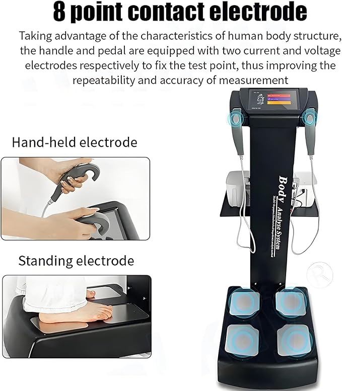 Professional Body Composition Analyzer,Body Fat Scale, Body Composition Analyzer, Body Fat Detection Equipment, Professional-Grade Analyzer, Muscle Detection and Analysis Black
