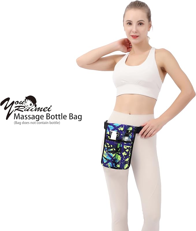 Massage Bottle Bag Massage Therapist Holster Massage Lotion Holster Massage Oil Holster（YR2KD-MiCai-LV）