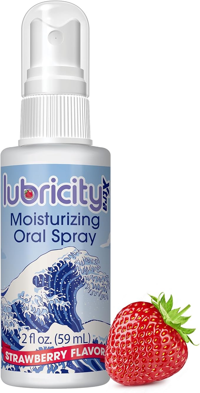Lubricity Xtra Dry Mouth Spray - Advanced Formula - Hyaluronic Acid and Xylitol, Saliva Substitute Moisturizing Oral Spray, The Most Satisfactory Solution in Dry Mouth Products (2 Fl. Oz., Strawberry)