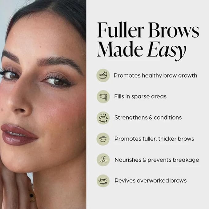Lash & Brow Growth Serum Duo – Peptide & Botanical Blend for Naturally Fuller-Looking Lashes & Brows, 3mL Each