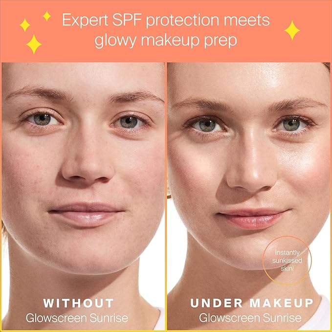 Supergoop! Glowscreen (SPF 40) - 0.5 fl oz - Glowy Primer + Broad Spectrum Sunscreen - Adds Instant Glow - Helps Filter Blue Light - Boosts Hydration with Hyaluronic Acid, Vitamin B5 & Niacinamide