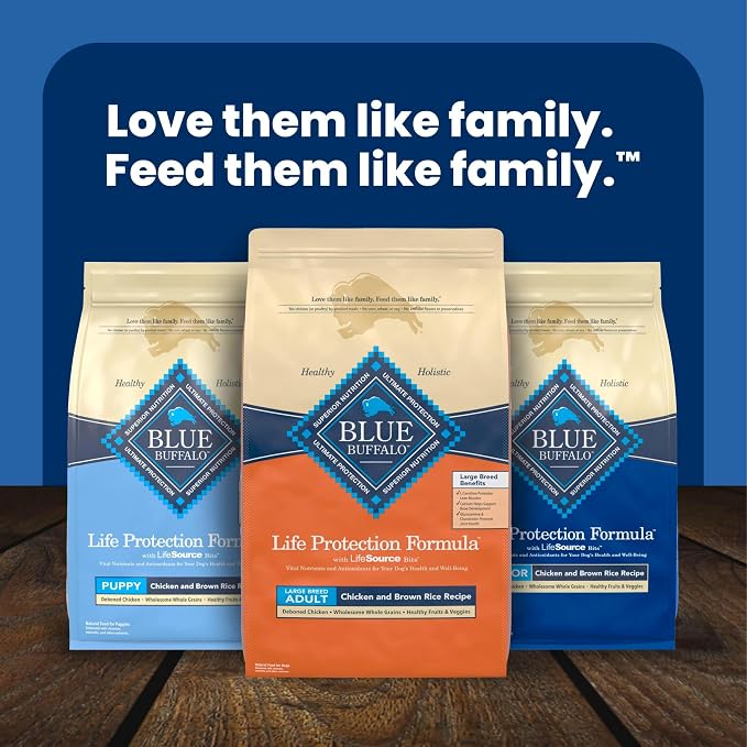 Blue Buffalo Life Protection Formula Chicken Large Adult Dog Food, 15 lb | Real Chicken #1 Ingredient, Antioxidant-Rich LifeSource Bits, Glucosamine Supports Joint Health & Mobility in Large Breeds