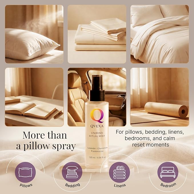 Sleep Spray & Lavender Pillow Spray for Deep Sleep, Bed & Linens Mist | Lavender sleep spray & pillow mist, essential oils aromatherapy bedding & linen spray, stress relief deep sleep reset ritual.