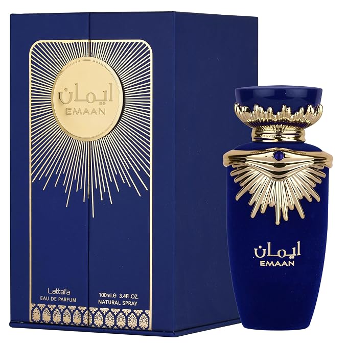 Lattafa Emaan Eau de Parfum Spray for Unisex, 3.4 Ounce