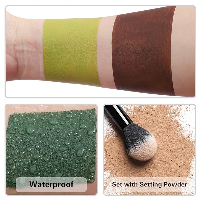BOBISUKA Brown Face and Body Paint Stick, Chocolate Brown Eye Black Stick for Sports, Waterproof Oil-based Painting Kit for Halloween SFX Camo Cosplay Special Effects Costume Parties Makeup