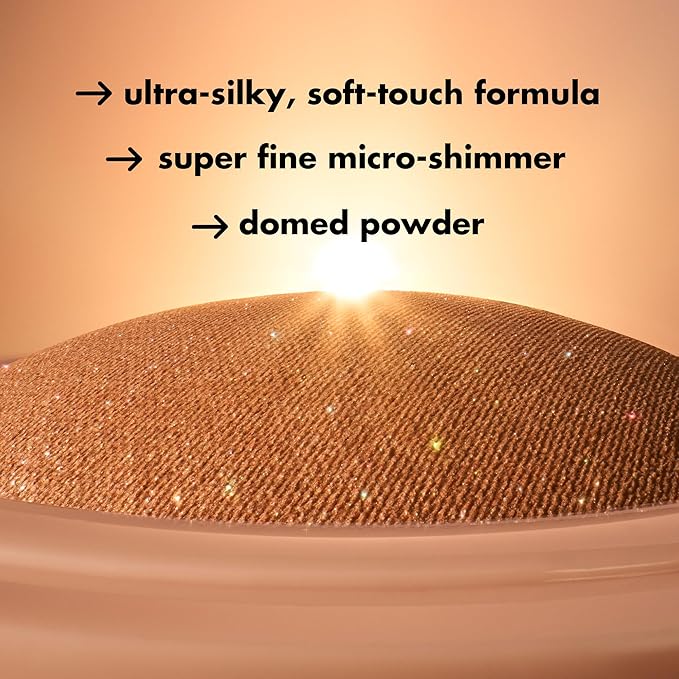 e.l.f. Halo Glow Silky Powder Highlighter, Long-Lasting Luminous Face Finish, Cake-Resistant With Micro-Shimmer, Vegan & Cruelty-Free, Blush Money