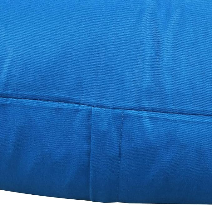 Thmyo 4-Pack 100% Cotton Lumbar Comfortable Solid Decorative Throw Pillow Case, Rectangle Cushion Cover Pillowcase Sublimation Blank Pillow Covers DIY Throw Pillowcase(12x20inch/30x50cm, Blue)