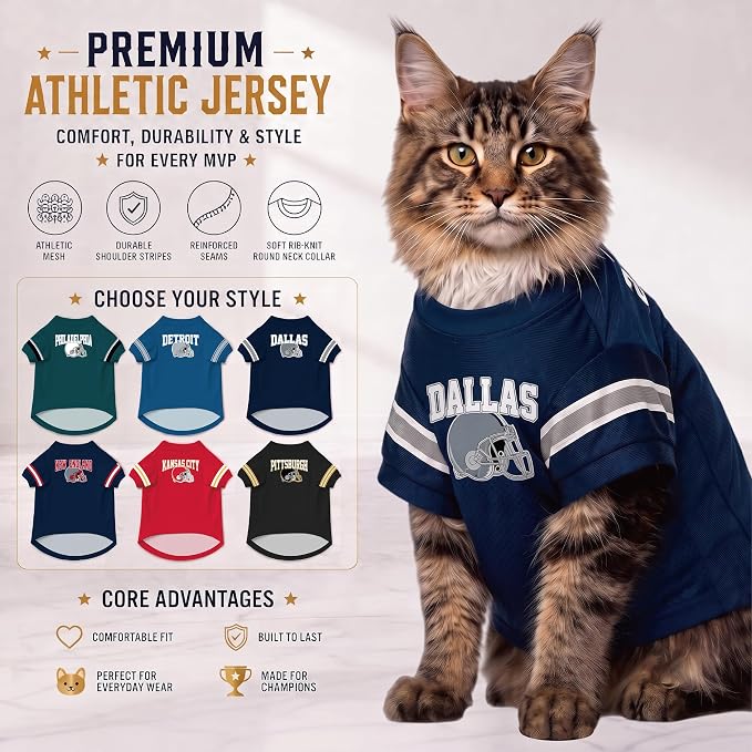 Cincinnati Dog Clothes Personalized Pet Jersey T-Shirt Custom Name Number