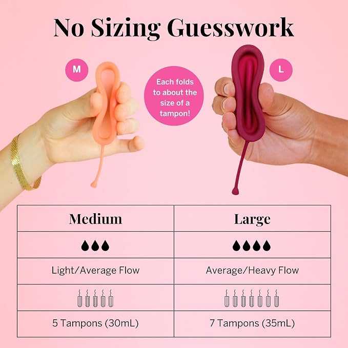 Pixie Menstrual Disc Kit for Feminine Care - Pixie Discs are Designed to Remove Like Tampons - 100% Medical-Grade Silicone - Best Period Disc Starter Kit - Proven to Become A Successful Disc User